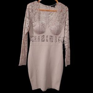 Dress Short Long Sleeve By Haute Monde Size